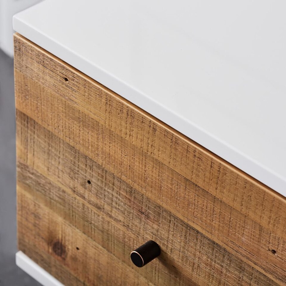 Reclaimed Wood & Lacquer Desk West Elm UK